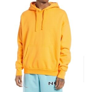 Brand new NOON GOONS Yellow Solid Hooded Sweatshirt Sz S Premium Quality Hoodie
